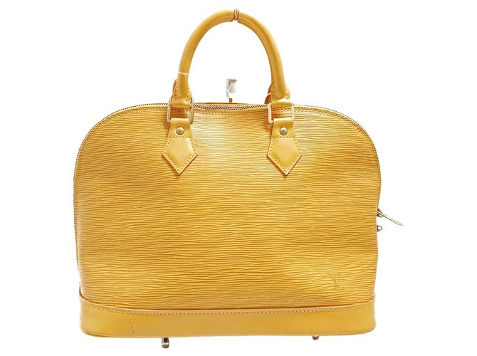 Louis Vuitton Alma Amarelo Couro  ref.303210