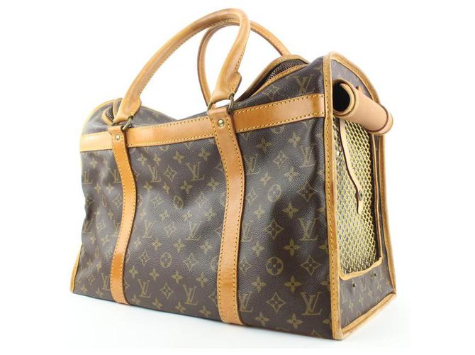 Louis Vuitton HARD TO FIND Monogram Sac Chien 50 Dog Carrier Pet Tote Bag  Leather ref.303305 - Joli Closet