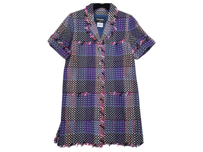 Chanel NUEVO abrigo de tweed Multicolor  ref.229805