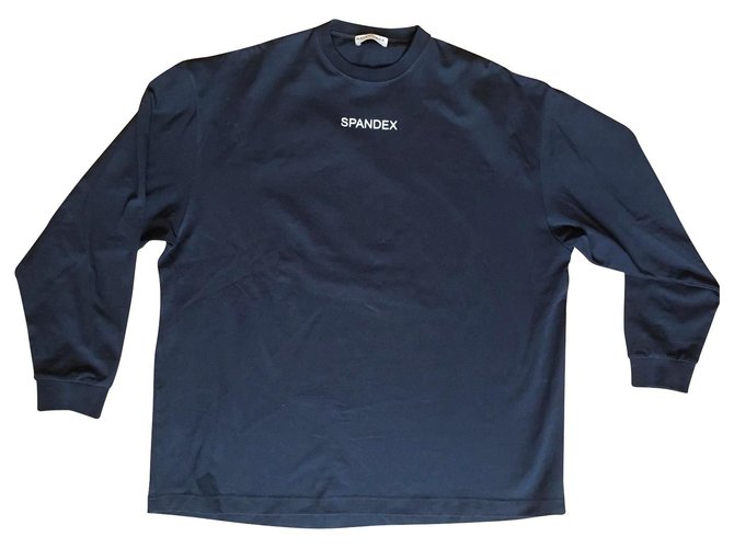 Balenciaga Black Spandex Sweatshirt Cotton  ref.303535