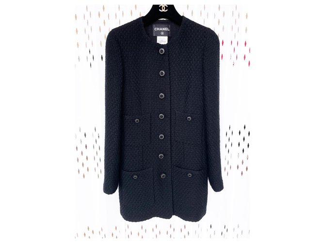 Chanel Paris-London Black Jacket Tweed  ref.303826