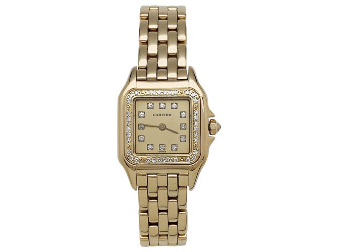 Cartier "Panthère" Uhr aus Gelbgold und Diamanten. Gelbes Gold  ref.304031