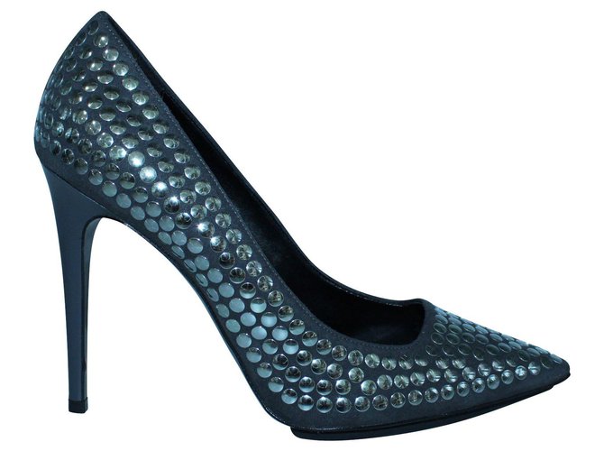 Stella Mc Cartney Zapatos de salón con ojales gris oscuro  ref.304141