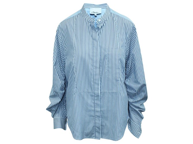 3.1 Phillip Lim Camisa Rayas Azules Algodón  ref.304207
