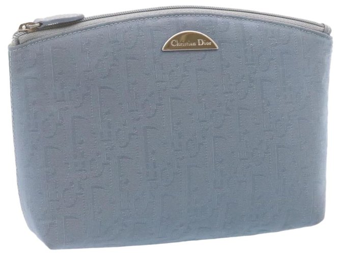 Dior Clutch Bag Azul Lona  ref.304245