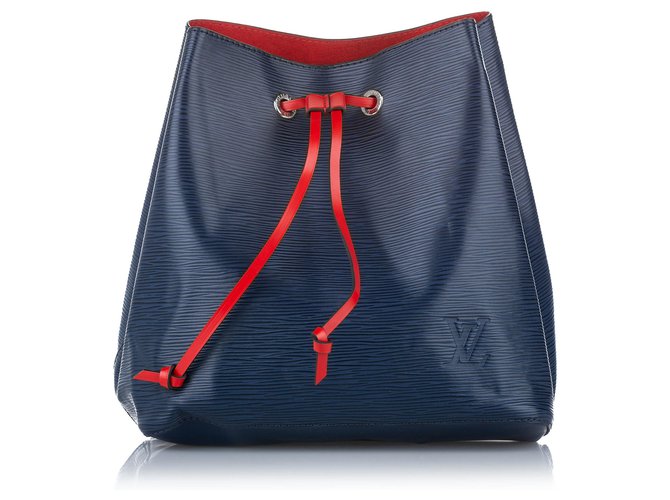 Néonoé Louis Vuitton Blu Epi NeoNoe Rosso Blu scuro Pelle  ref.304275