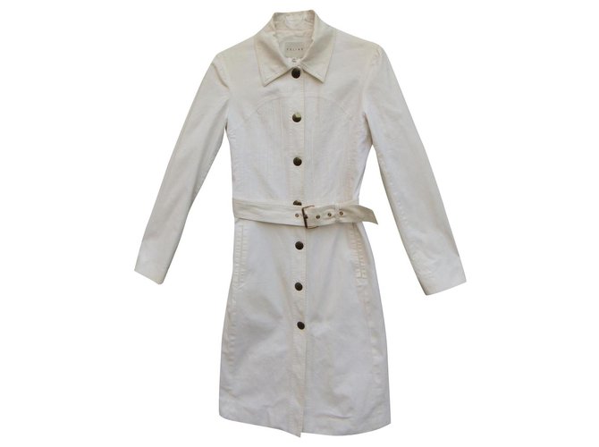 Céline Célint summer coat t 36 White Cotton  ref.304518