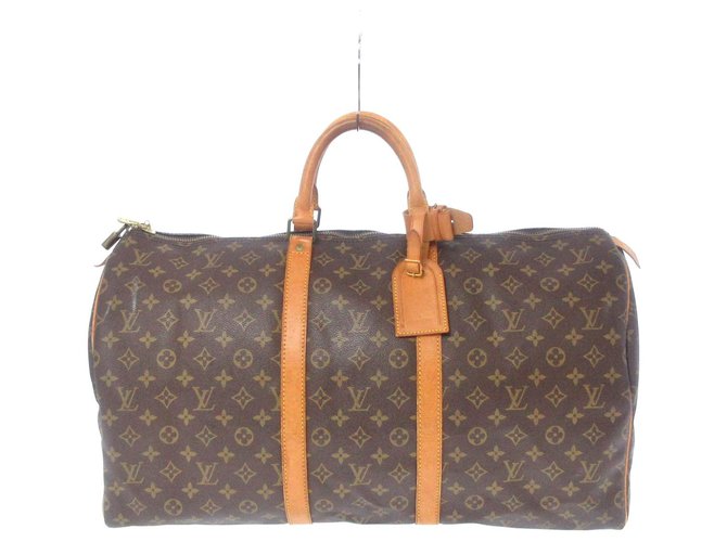 Louis Vuitton Keepall 55 Brown Cloth  ref.304523
