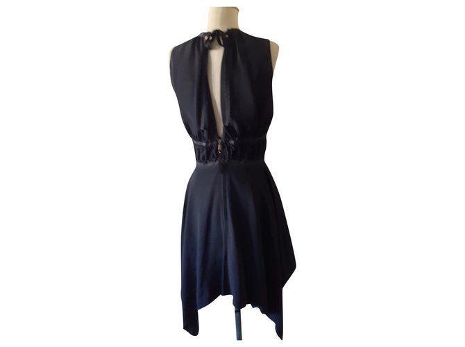 Louis Vuitton Dresses Black Silk Viscose Acetate  ref.304534