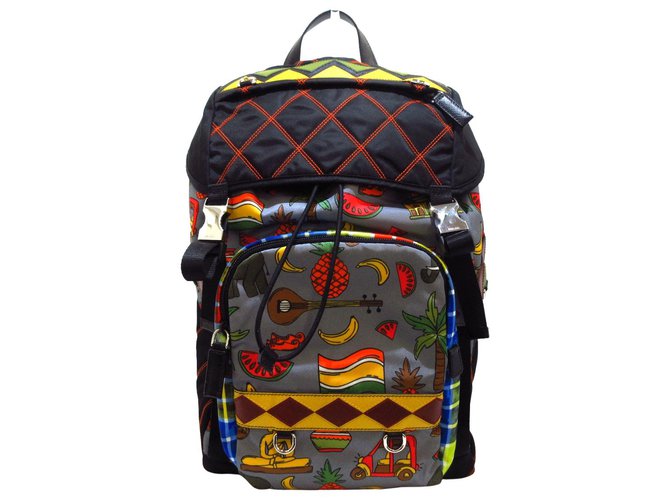 prada multicolor backpack