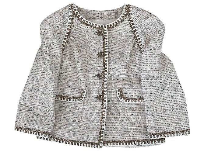 Chanel Giacca corta Multicolore Tweed