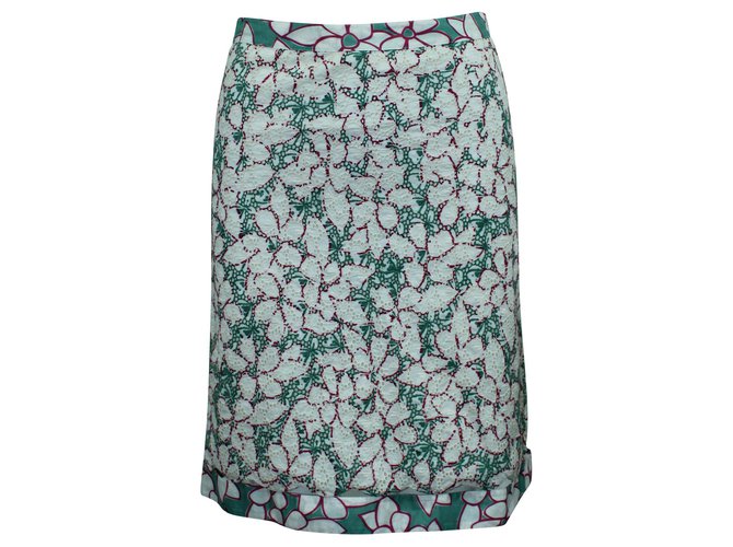 Cacharel Embroidered Colorful Skirt Cotton  ref.304908