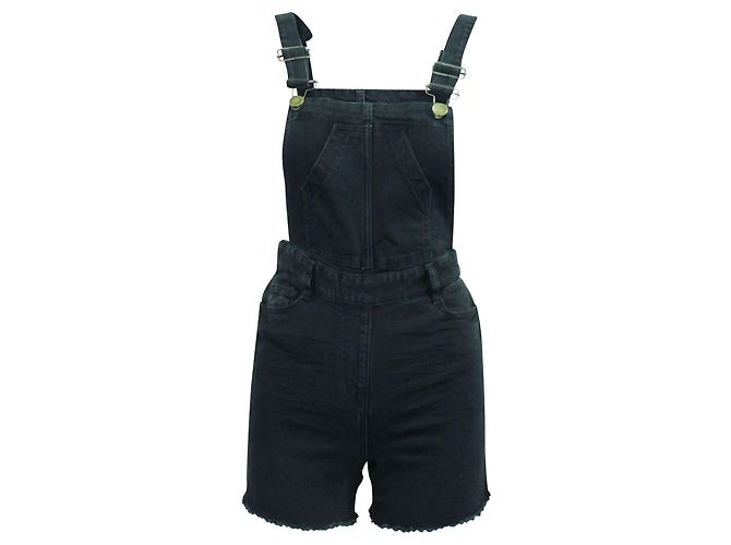 Maje Salopette di jeans nera