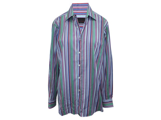 Etro Camisa de rayas multicolor Algodón  ref.304951