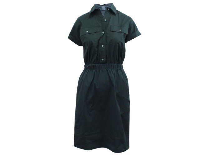 Dkny Black Shirt Dress Cotton  ref.304976