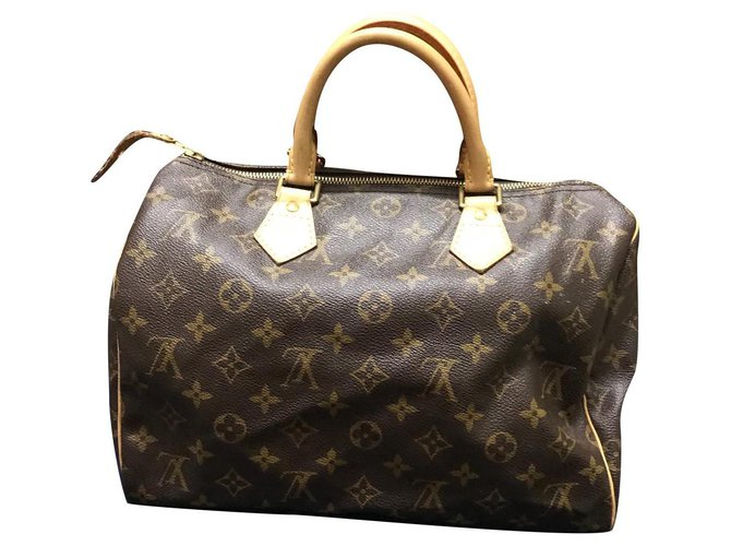 Genuine Louis Vuitton speedy 30 monogram satchel bag purse