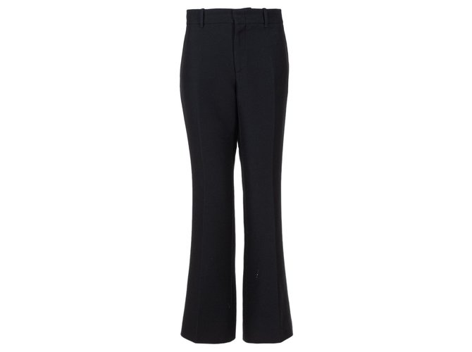 Gucci Pantaloni a zampa di lana Nero ref.305489 - Joli Closet