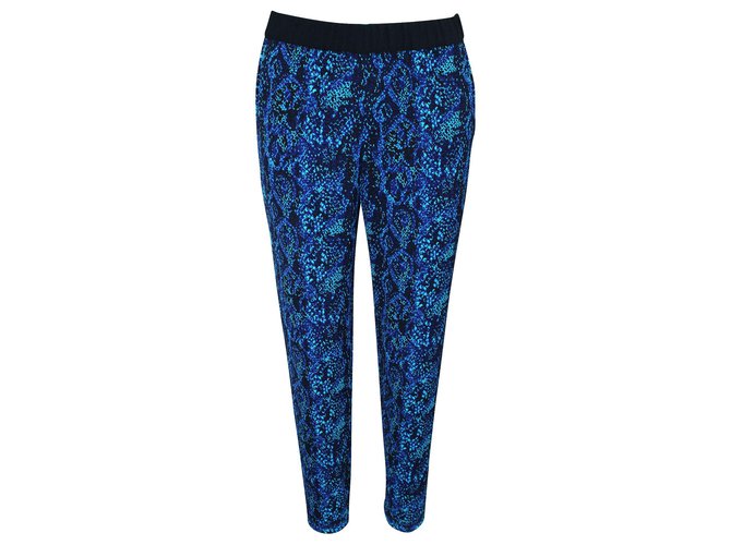 French Connection Hose mit blauem Print Polyester  ref.305499