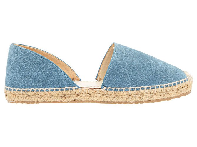 Jimmy Choo Dreya D'Orsay Flats Blue Denim  ref.305532