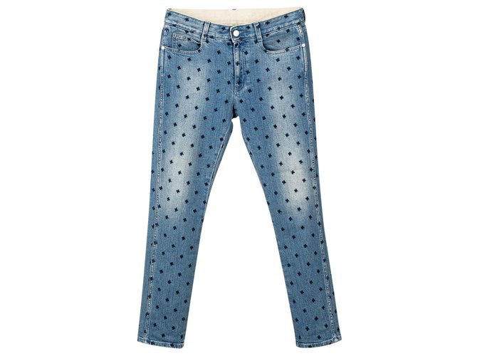 Stella Mc Cartney Star Jeans mit mittelhohem Bund und schmalem Bein Baumwolle  ref.305538