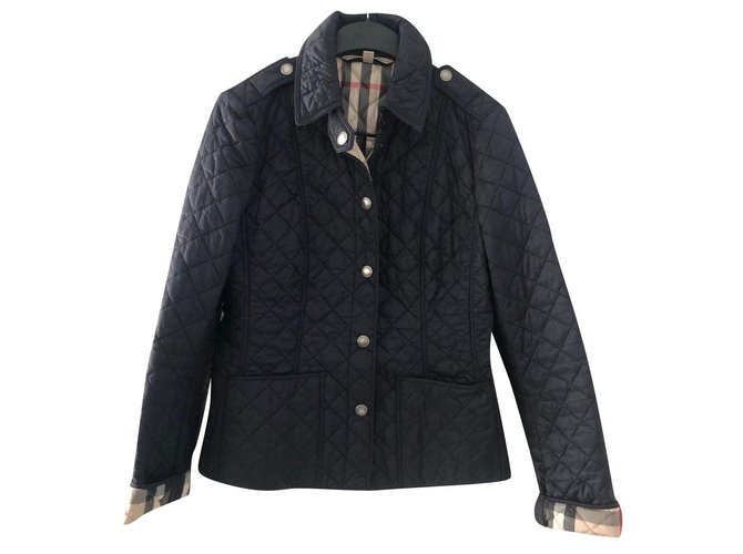 Burberry Jackets Navy blue Polyester  ref.305552