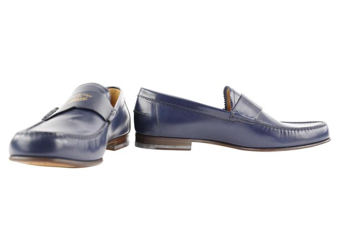 Mens GG Size 12 Navy blue 309049 Leather loafers - Joli Closet