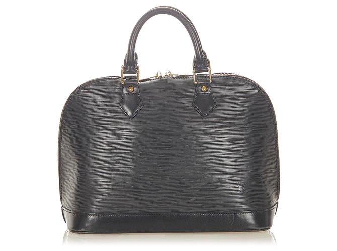 Louis Vuitton Black Epi Alma PM Leather  ref.305810