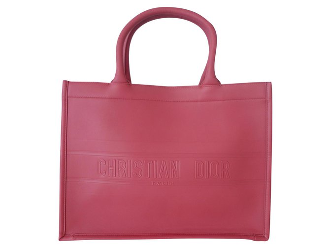 Pink Dior Book Tote bag Leather  ref.306027