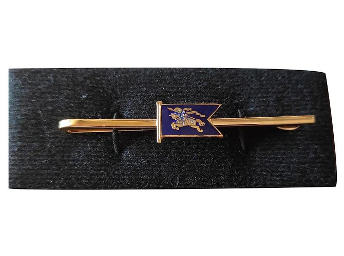 Burberry Abotoaduras Azul Dourado Metal
