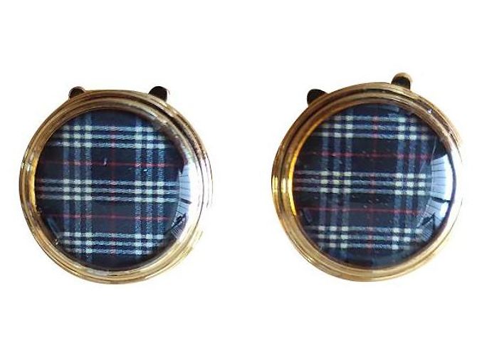 Gemelli Burberry in metallo nero bianco rosso blu