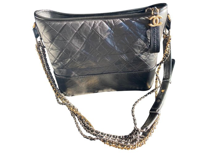 Chanel Gabrielle bag Black Leather  ref.306060