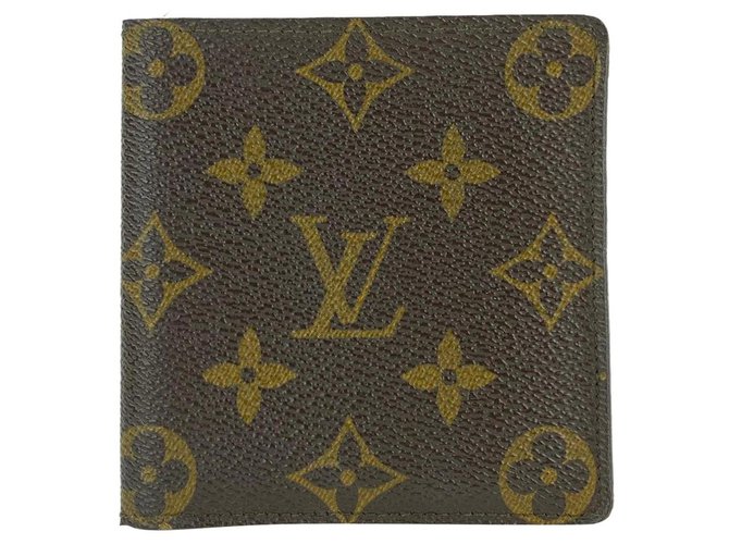 Slender Louis Vuitton Carteira Bifold Monogram Multiple Delgada Marco Florin Masculino  ref.306196