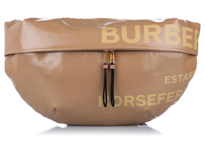 Burberry Brown Extra Large Horseferry Print Belt Bag Cloth Cloth