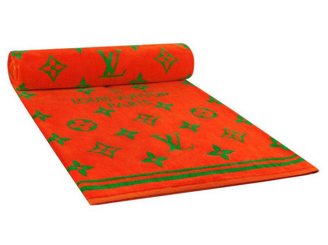 Louis Vuitton LV beach towel new Orange Cotton  ref.306354