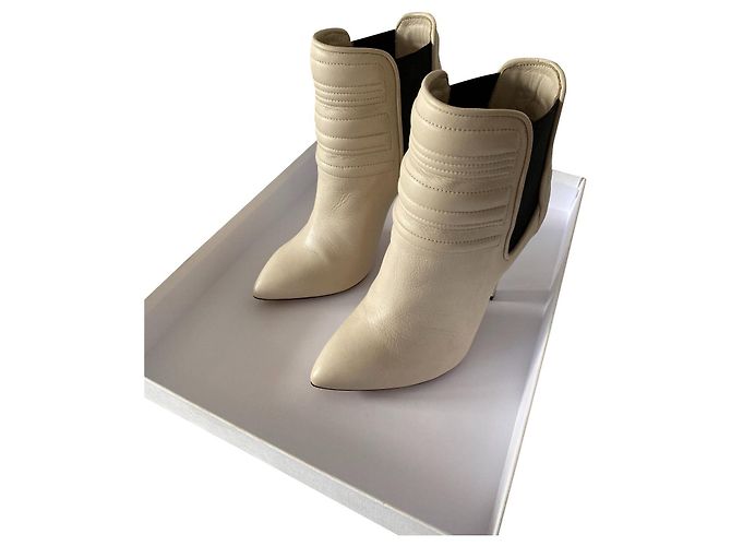 Iro Lederstiefel Creme Roh