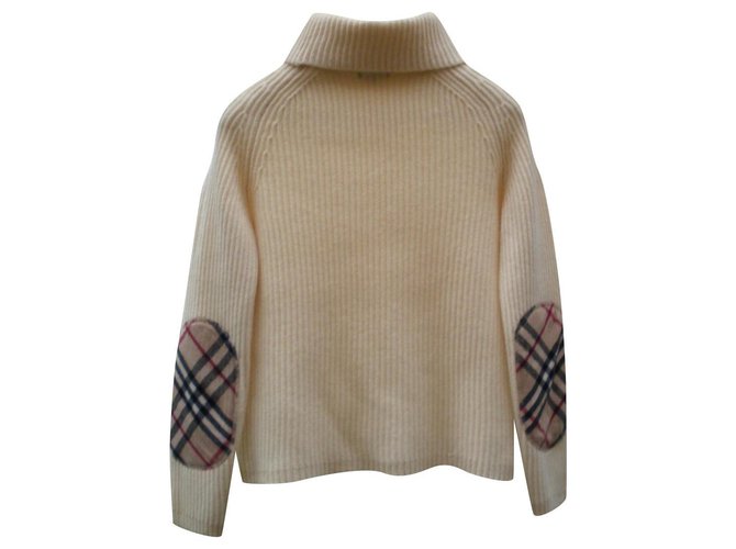 Burberry Knitwear Eggshell Wool  ref.306378