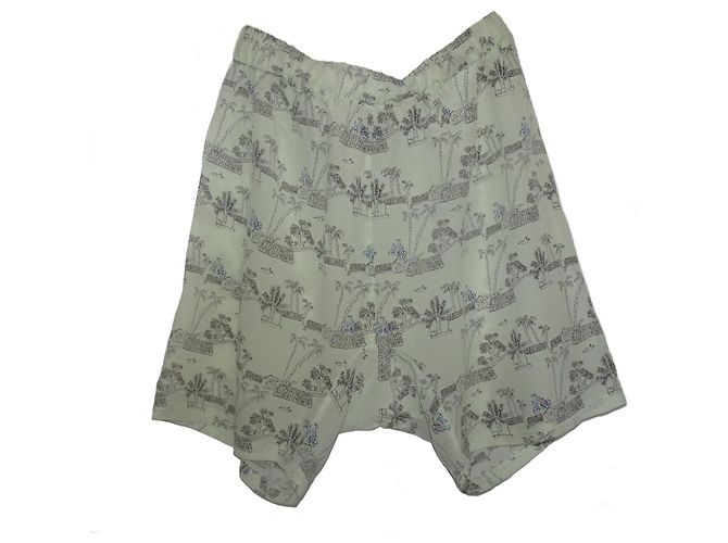 SHORTS MARNI IN SETA STAMPATA Verde