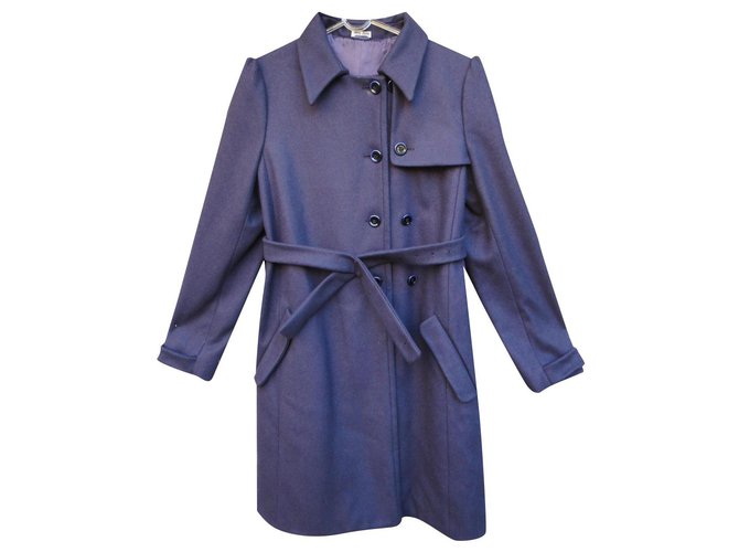 Miu Miu coat mint condition t 40 Purple Wool  ref.306403