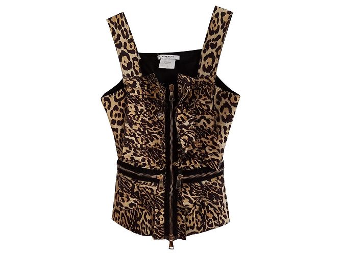 Top Givenchy com Estampa de Leopardo em Seda e Viscose