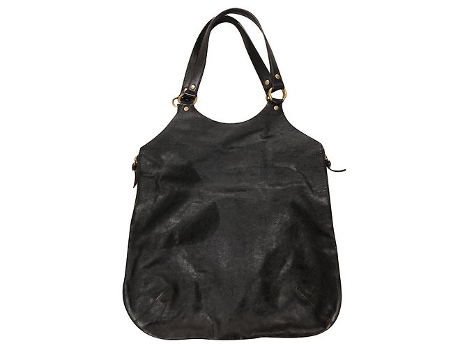 Yves Saint Laurent Sac Metropolis Leather Handbag Dark Brown 