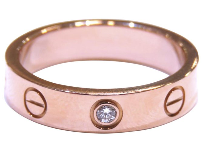 Cartier Pink 18K Love Ring Rosa Metal  ref.306495