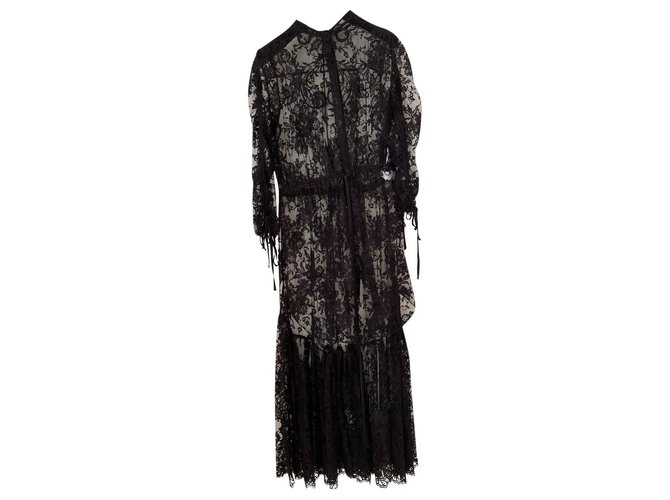 Alexander Mcqueen robe Black Cotton  ref.306659