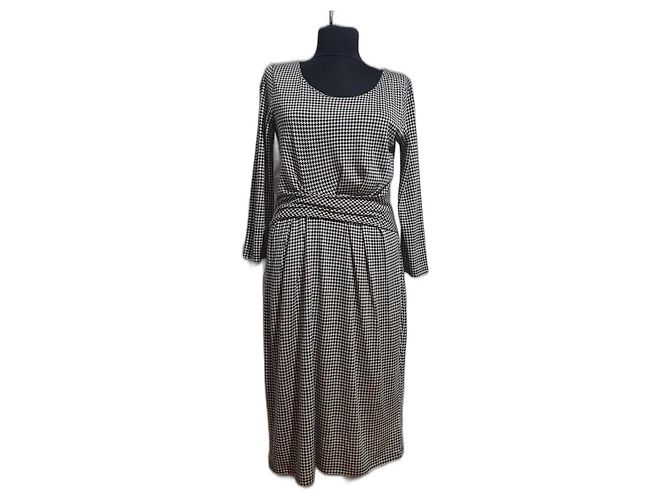 Vestido Weekend Max Mara Estampado Pata de Gallo Viscosa Multicolor