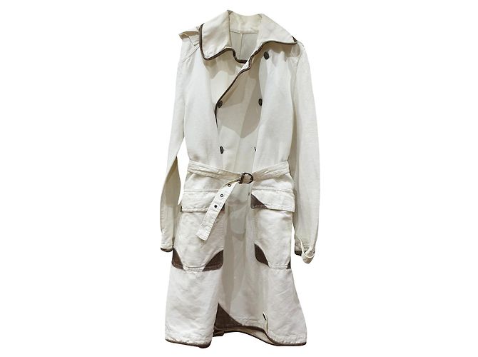 Vintage Burberry soprabito bianco Marrone