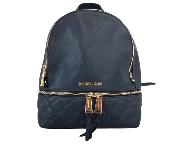 Michael Kors Rucksack Marineblau Leder  ref.307029