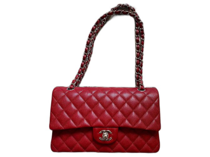 Chanel TIMELESS Red Leather  ref.307036