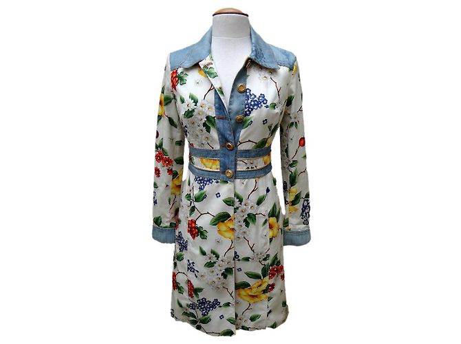 Abrigo de algodón y denim Dolce & Gabbana Multicolor