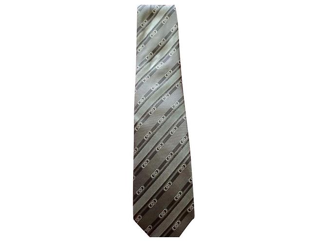 Bulgari Silk Tie Dark Grey