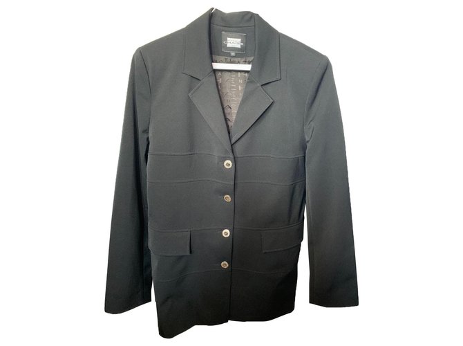 Autre Marque Jackets Black Cotton Polyamide Lycra  ref.307147