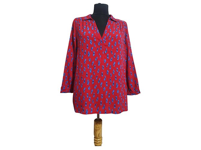 Ba&Sh Casper Bluse in Rot aus Viskose